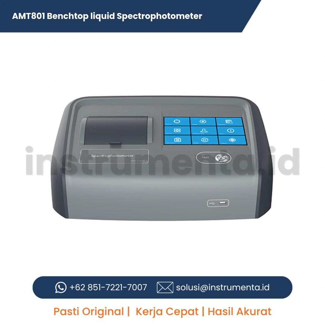 Official Supplier AMT801 Benchtop liquid Spectrophotometer Alat Uji Spektrofotometer Cairan Laboratorium Digital